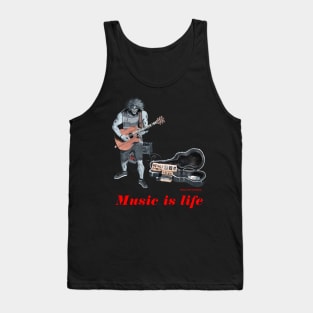 Living Dead Music Is Life Musician Art Tank Top